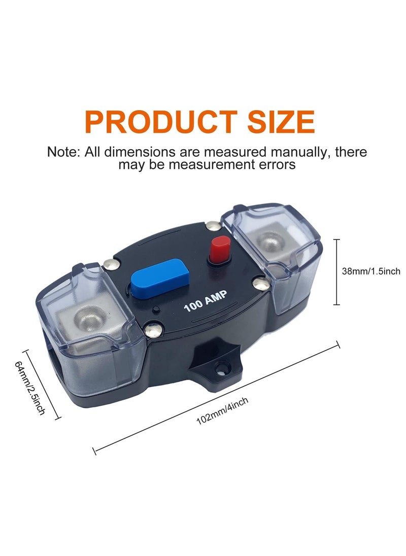 Generic - 300A Circuit Breaker with Manual Reset Button, 12-48 Volt DC Self Recovery Inline Fuse Inverter for Automotive, RV, Marine, Boat - Image 1