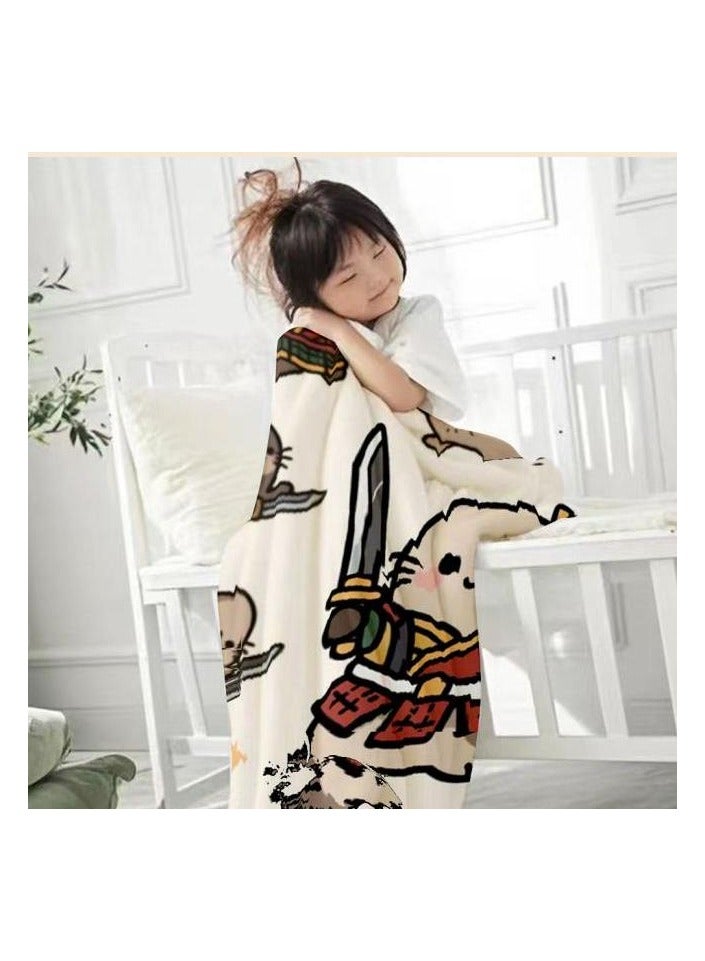 general Flannel thin blanket (warm and comfortable, suitable for sleep, gaming, dust removal and sandproof) 150cm*200cm - 424 - Image 1