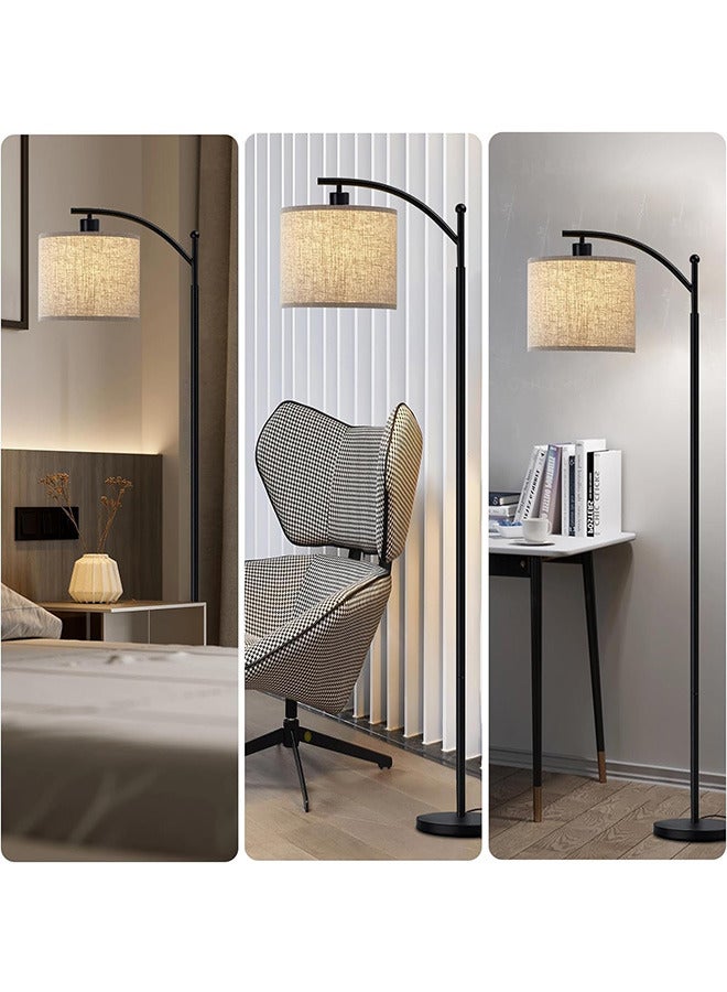 WEMART Dimmable Floor Lamp With 3 Color Temperatures, Standing lamp with Foot Switch, Floor Lamps For Living Room,Gray Linen Lamp Shade for Living Room, Bedroom, Kids Room, Office 72x11x11 cm - Image 5