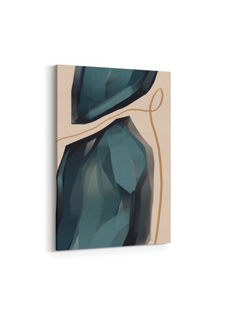 LOWHA Framed Canvas Wall Art Stretched Over Wooden Frame with Abstract Painting - Image 4