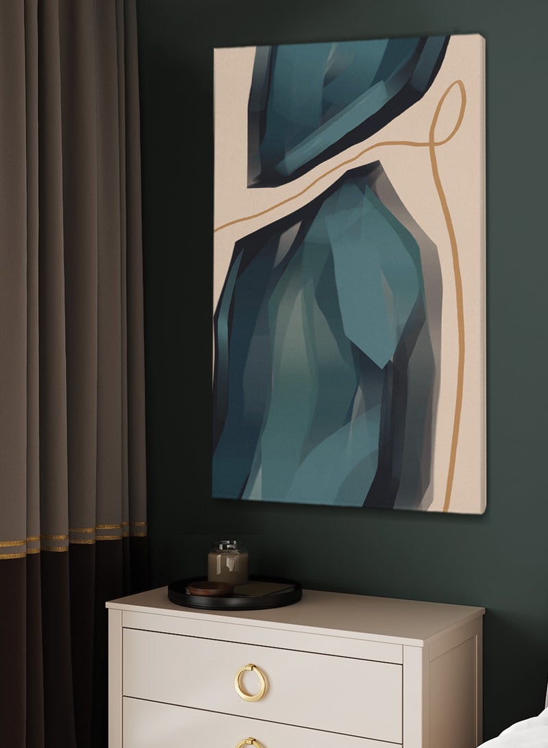 LOWHA Framed Canvas Wall Art Stretched Over Wooden Frame with Abstract Painting - Image 3