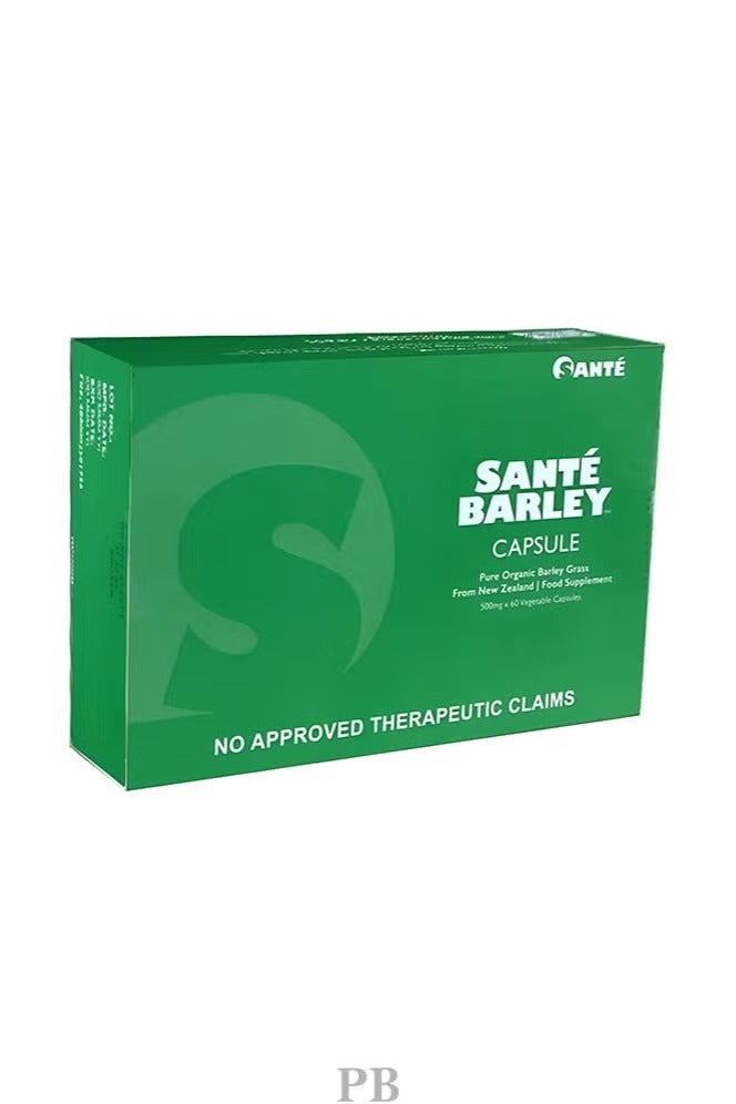 سانتيه كبسولة الشعير - عشبة الشعير العضوية النقية من نيوزيلندا - ٥٠٠ ملغ، ٦٠ كبسولة نباتية - مكمل غذائي - Image 1
