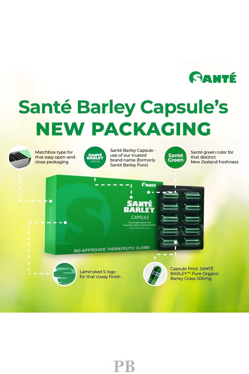 سانتيه كبسولة الشعير - عشبة الشعير العضوية النقية من نيوزيلندا - ٥٠٠ ملغ، ٦٠ كبسولة نباتية - مكمل غذائي - Image 2