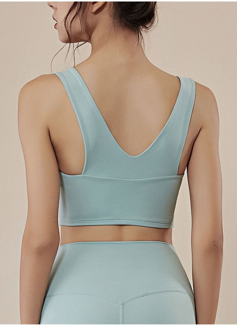 NIBEMINENT - Running Fitness Yoga Bra And Pants Two-piece Set Gather High Waist Hip Hip Slim Stretch Sportswear Suit - Image 1