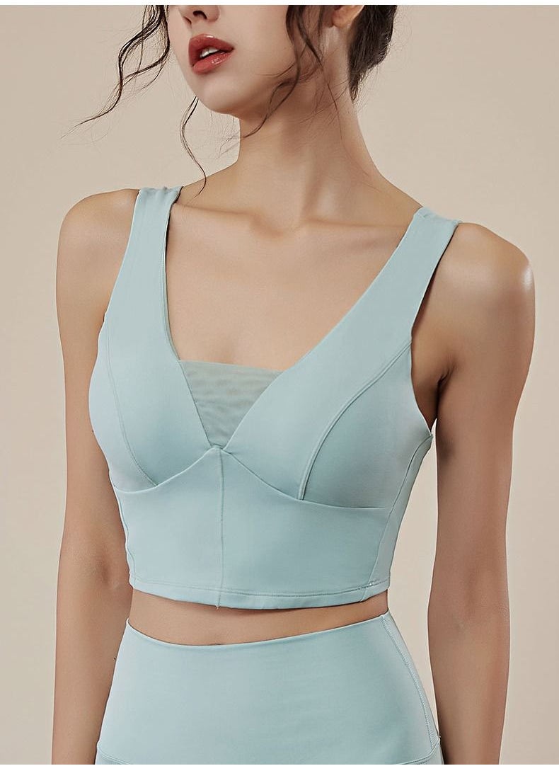 NIBEMINENT - Running Fitness Yoga Bra And Pants Two-piece Set Gather High Waist Hip Hip Slim Stretch Sportswear Suit - Image 1