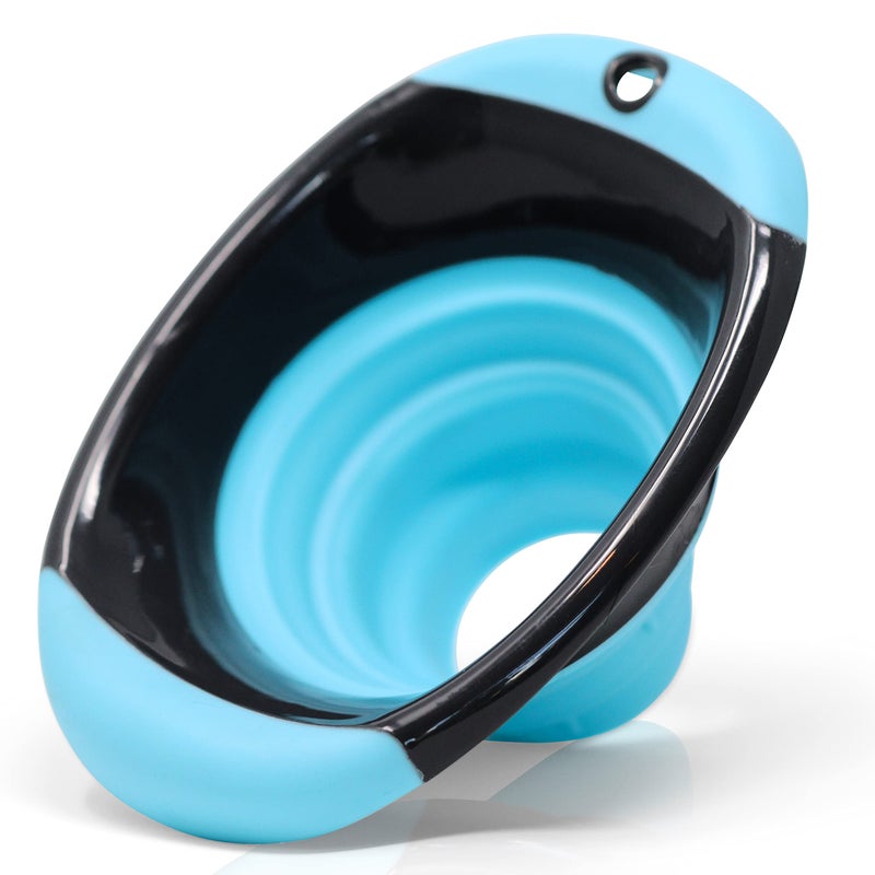 Brewing America Kitchen Canning Funnel – Collapsible Silicone Food Funnel for Wide Mouth and Regular Mason Jars – Flexible Use for Coffee, Liquid, Jam, Cooking, Baking, Crafts - Teal/Gray - Image 1