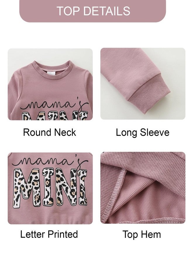 CIZENOFURS Baby Girl Clothes Set with Long Sleeve Shirt and Elastic Pants Toddler Girls Letter Print Fall Winter Outfits 3T 4T - Image 4