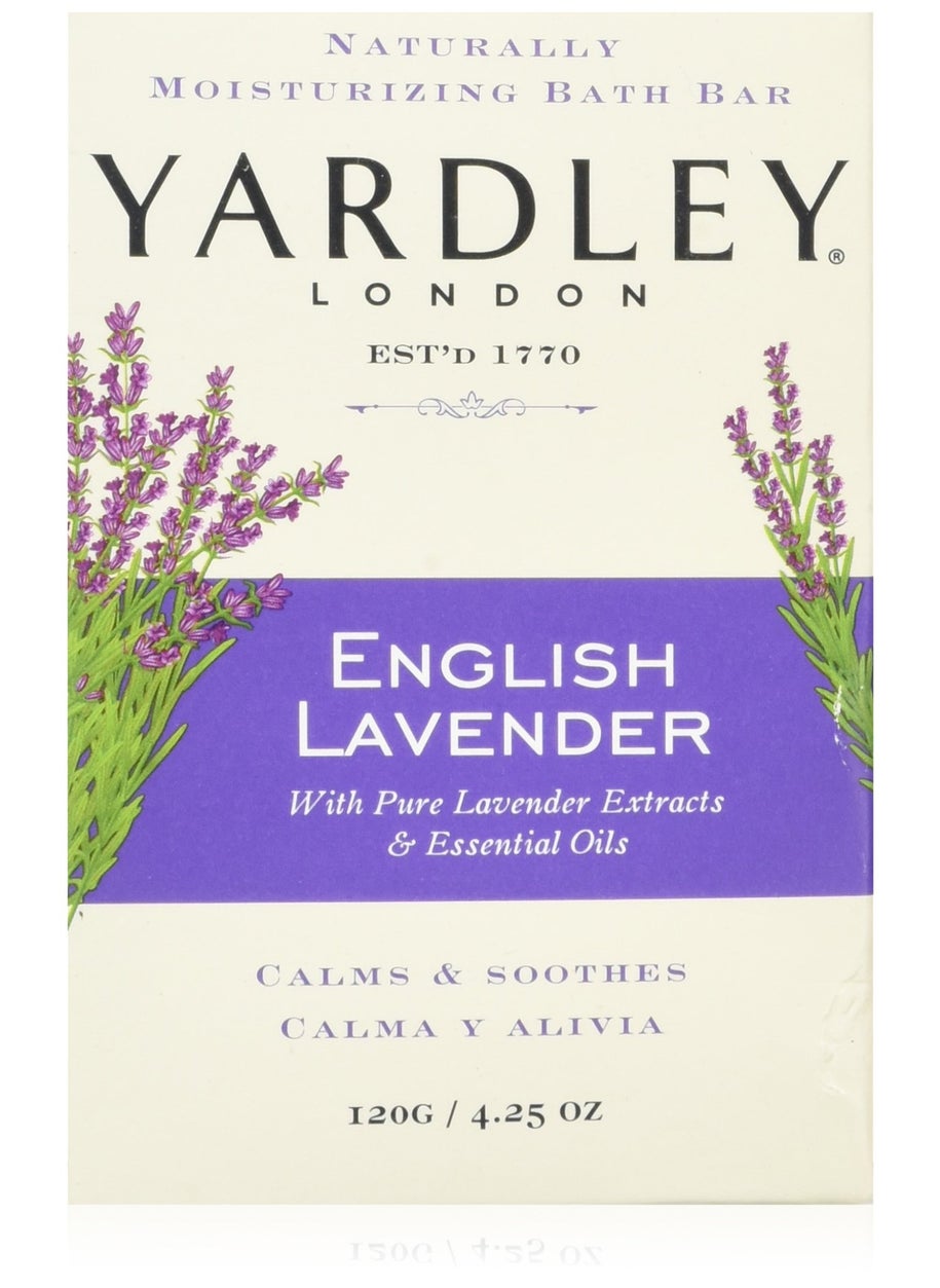 Yardley Yardley London English Lavender with Essential Oils Soap Bar, 4.25 oz Bar (Pack of 8) 