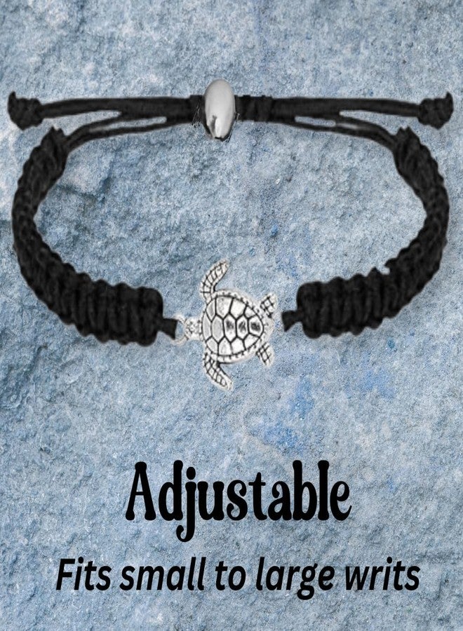 Sportybella Turtle Charm Bracelet - Handmade Adjustable Braided Rope Bracelet, Boho Sea Life Jewelry, Unisex Gift for Ocean Lovers, Pet Owners, and Save the Turtles Supporters - Image 2