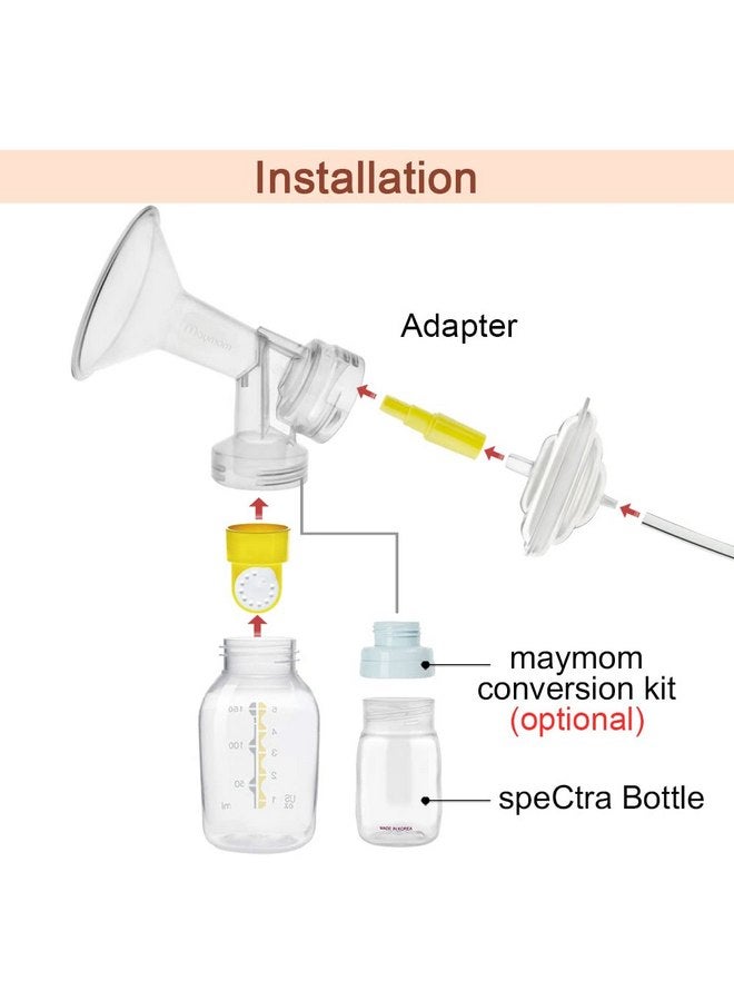 Maymom Flange Adapter Compatible with Spectra S1, Spectra S2, Compatible with Most Medela Breastshield and Bottles; Connects Between Maymom/Medela Breastshield and Spectra Backflow Protector