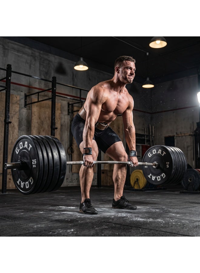 G.O.A.T Black Rubber Weight Plate (15kg) – Olympic Bumper Plate for Strength Training – Durable, Low Noise, Floor Protection - Image 2