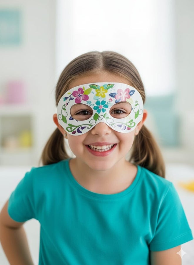 Toyland Glow Sugar Skull Eye Mask for Halloween & Costume Parties - Image 2