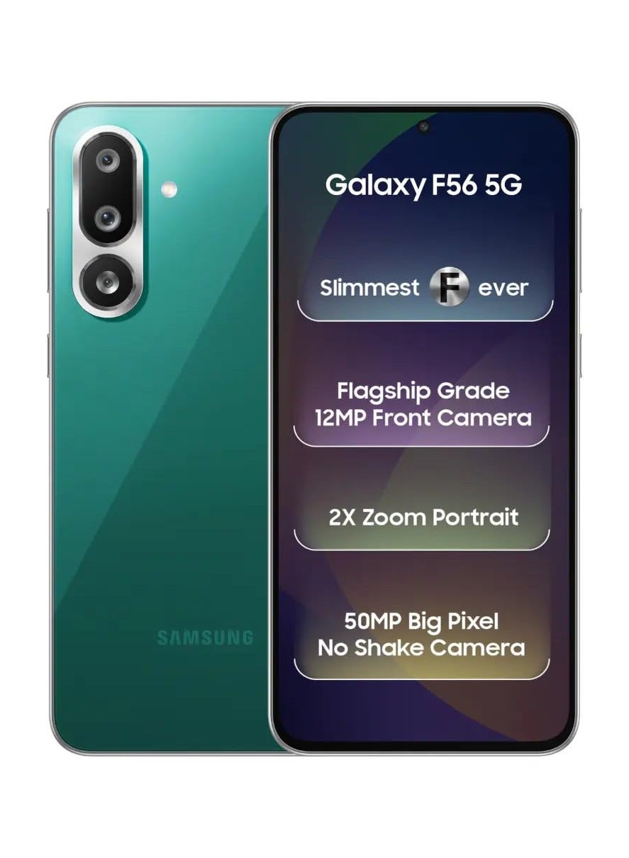 Samsung Galaxy F56 5G (Green, 8GB RAM, 256GB Storage) | Super AMOLED+ 120Hz Display | AI Features | 50MP Triple Camera | 5000 mAh Battery