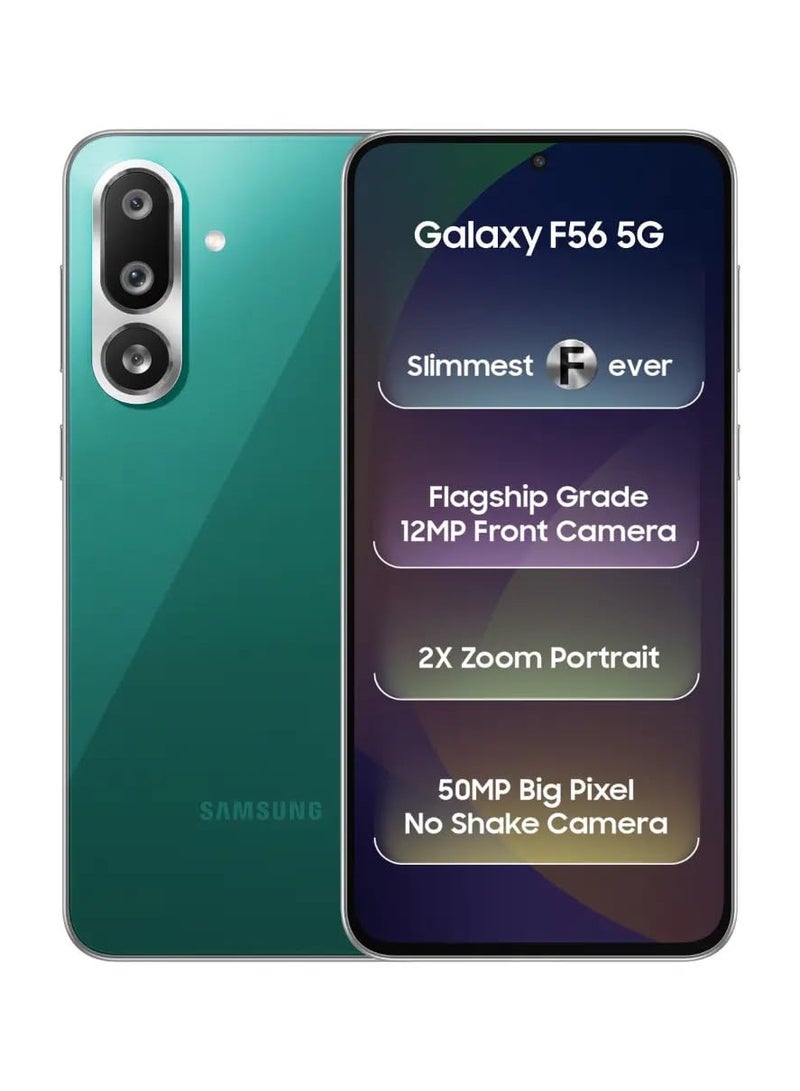 سامسونج Samsung Galaxy F56 5G (Green, 8GB RAM, 256GB Storage) | Super AMOLED+ 120Hz Display | AI Features | 50MP Triple Camera | 5000 mAh Battery - Image 1