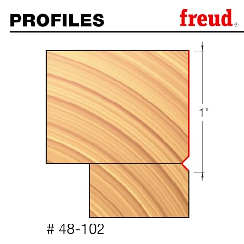 Freud 48-102: 5/8" (Dia.) Flush Trim “V” Groove Bit with 1/4" Shank, Perma-shield Coating Red - Image 2