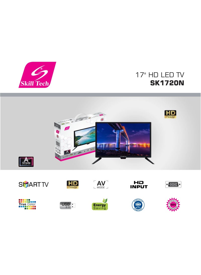 Skill Tech SK1720N 17-Inch LED TV – 4:3 Aspect Ratio, 1280x1024 HD Resolution, 5ms Response Time, 16.7M Colors, Energy Saving – Black  - Image 3