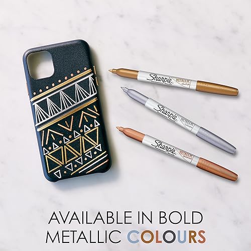 Sharpie Metallic Permanent Markers Fine Point for Bold Details Gold 1 Marker Pen - Image 3