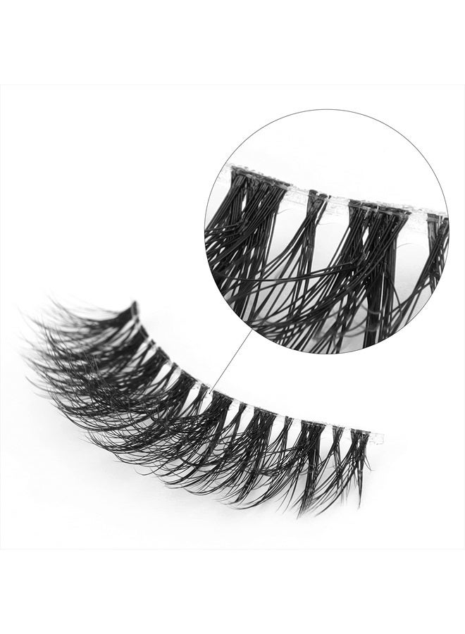 BEPHOLAN Lashes Natural Look False Eyelashes - Bepholan Fake Eyelashes 3D Super Fluffy False Lashes Clear Band Wispy Lashes 3-Pack Faux Mink Lashes,XMZ24-3 - Image 4
