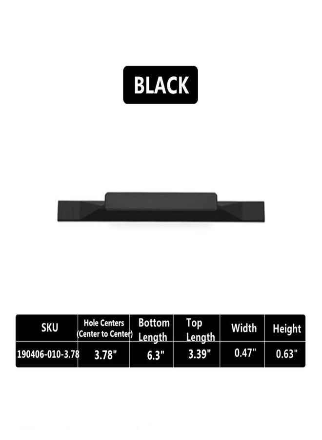 Shozafia Kitchen Cabinet Pulls - Black Cabinet Handles - 5 Pack Long Cabinet Hardware for Drawers Dresser Furniture Pulls (3.78 inches Hole Center - 6.3 inches Length) - Image 5