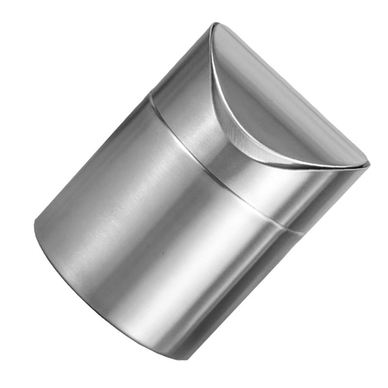 Toyvian Stainless Steel Mini Car Garbage Can Windproof Trash Container Compact Litter Bin for Vehicle and Bedroom Use - Image 1