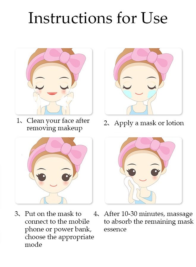 DUNISO LED Light Facial Mask 3 Colors Light Facial Photon Beauty Device for Facial Rejuvenation Anti-Aging At-Home Photon Skin Care Beauty Mask for Anti Wrinkles Acne Reduction - Image 2