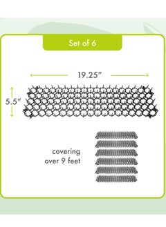 MLADEN Cat Repellent Outdoor Cat Mat Of 19.25 X 5.5 Inches Set Of 6 Cat Repellent Spikes To Keep Cats Out Of Yard Permanently Cat Deterrent Indoor 9 Ft Coverage  - Image 2