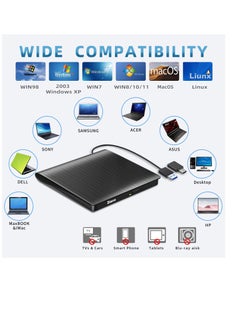 Generic External DVD Drive USB 3.0 Type C Portable CD+/-RW DVD Player Burner Rewriter ROM Compatible with Laptop Desktop PC Windows MacBook Linux Mac OS  - Image 4