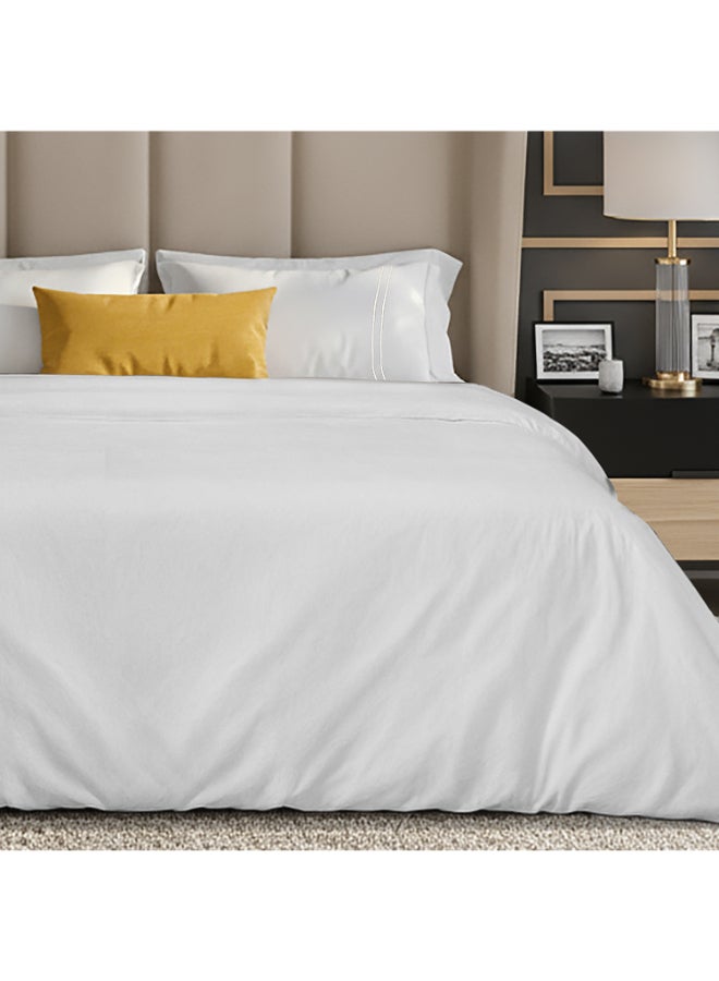 MULBERRY LIVING غطاء لحاف قطن % مقاس كينج أبيض - Image 3