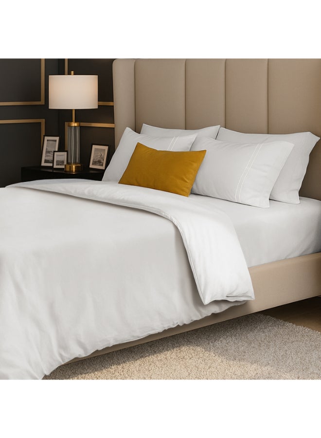 MULBERRY LIVING غطاء لحاف قطن % مقاس كينج أبيض - Image 2