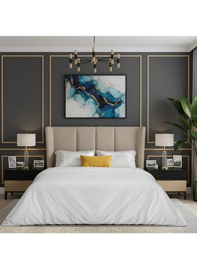 مالبيري ليفينج غطاء لحاف قطن % مقاس كينج أبيض