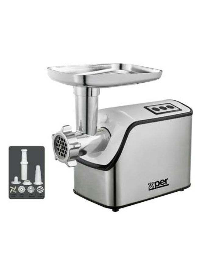 XPER - Xper Meat Grinder 1610 Watt Steel + Attachments, XPMG-1610S - Image 1