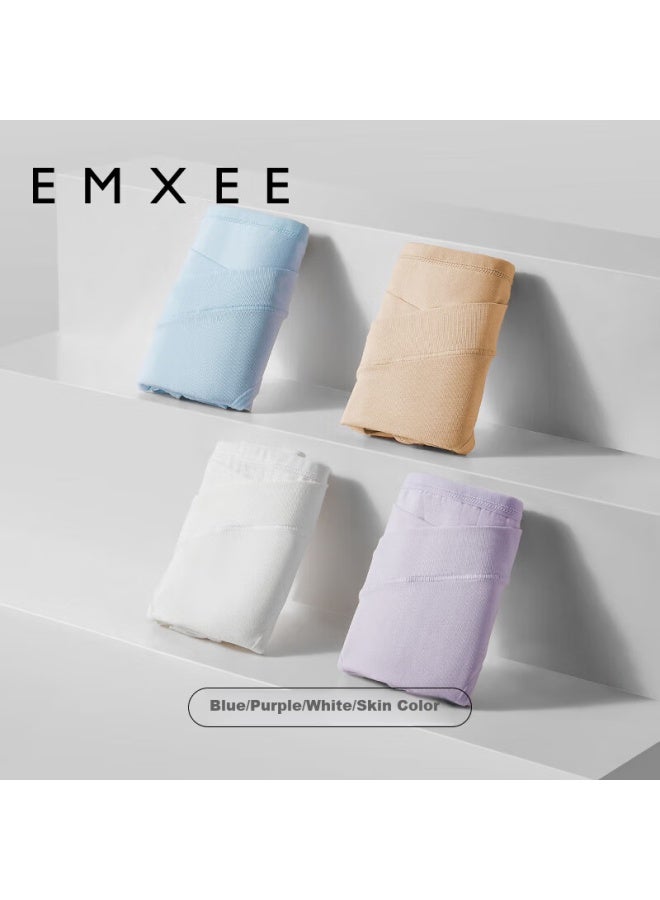 Emxee Maternity Underwear For Women, Antibacterial, Low-rise, Belly Support, For Early, Mid, And Late Pregnancy, Postpartum, Seamless Cotton Panties, 4-pack Set, Xxl - Image 1