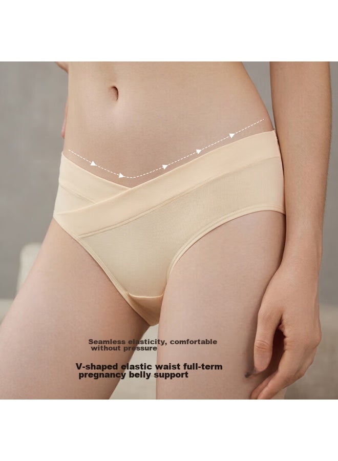 Emxee Maternity Underwear For Women, Antibacterial, Low-rise, Belly Support, For Early, Mid, And Late Pregnancy, Postpartum, Seamless Cotton Panties, 4-pack Set, Xxl - Image 3