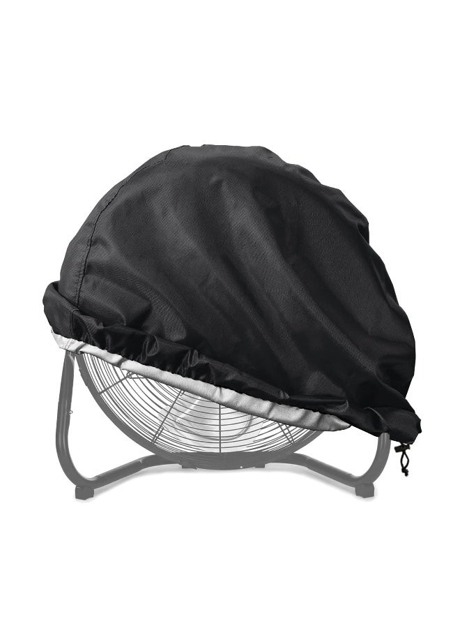 Industrial Fan Cover, Waterproof and Dustproof Cover for Most 18" 20" High Velocity Electric Industrial and Home Floor Fan, Household Fan Cover For Outdoor, Black 24"x7.5"x24" - Image 1