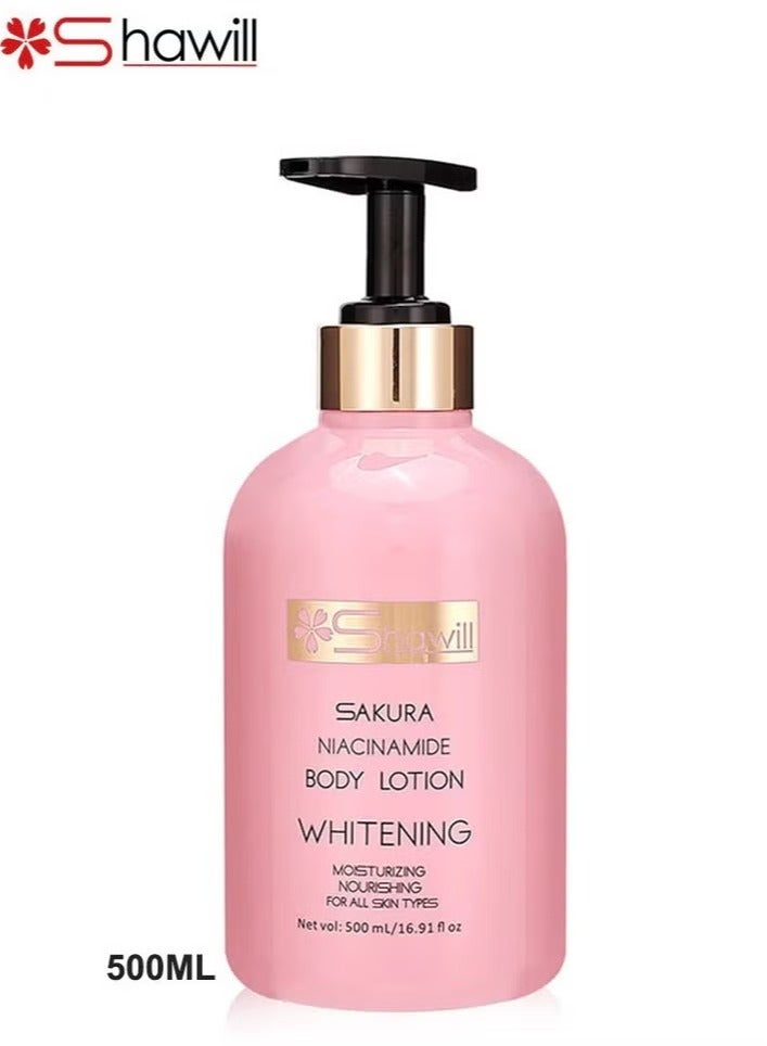 SHAWILL SAKURA NIACINAMIDE BODY LOTION WHITENING 500ML