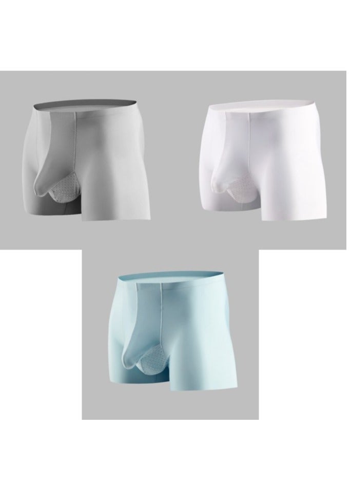 Nakhl Plus Size Traceless Breathable Ice Silk Cool Underwear Trunks Pack of 3 for Men and Big Boys XXXXL - Image 1