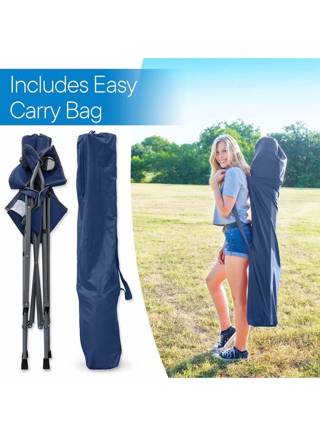 RMS Extra Tall Folding Chair - Bar Height Director Chair for Camping, Home Patio and Sports - Portable and Collapsible with Footrest and Carrying Bag - Up to 300 lbs Weight Capacity (Blue) - Image 5