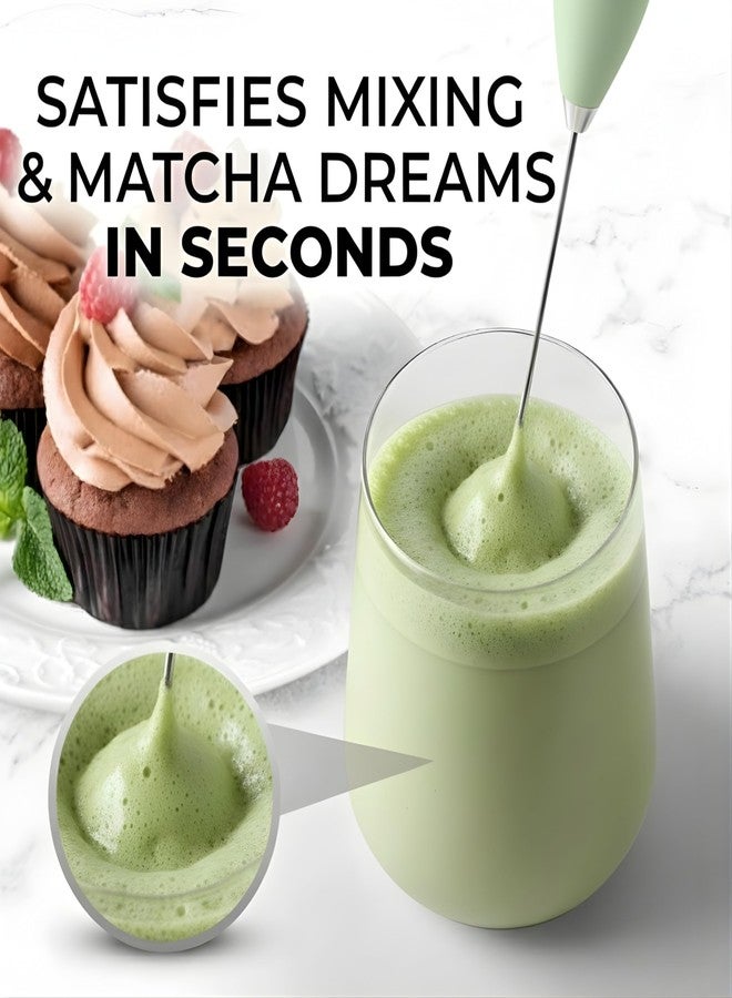 Matchiva Matcha Whisk Set with Matcha Bowl - Matcha Set Included Electric Frother, Bamboo Whisk, Matcha Spoon, Bamboo Holder, Sifter, Spoon Stand (Mottled Green) - Image 5