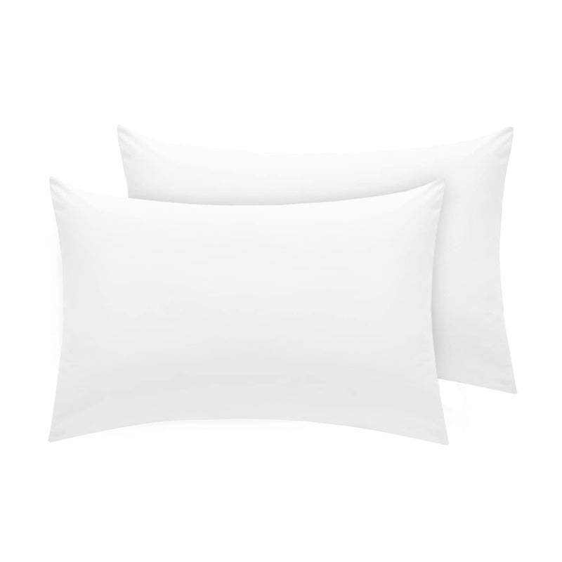 800 Thread Count  House Wife Pillow Cases  100 Pure Egyptian Cotton Sateen Super Soft Hotel Quality Bedding 2 House Wife Pillow Cases  White