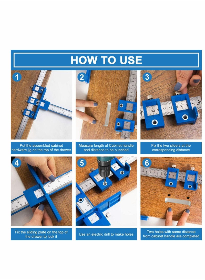 Y&D - Woodworking Hole Locator, Cabinet Handle Hardware Template Punch Tool, Drawer Locator - Image 1