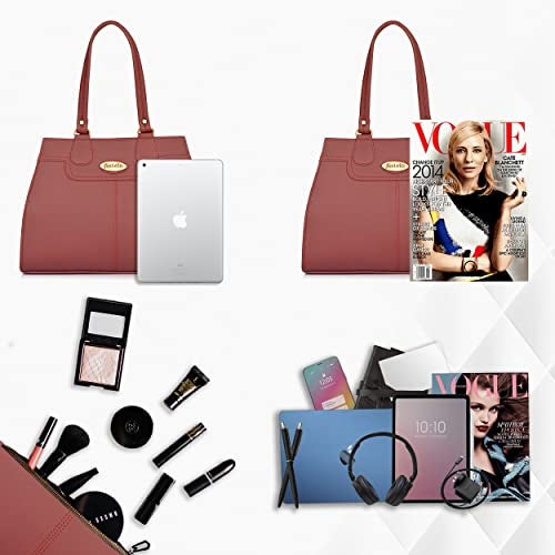 Fostelo Women's Kathleen Satchel Tote Handbag for Women | Ladies Purse | Stylish Shoulder Bag | Gift For Women | Maroon - Image 4