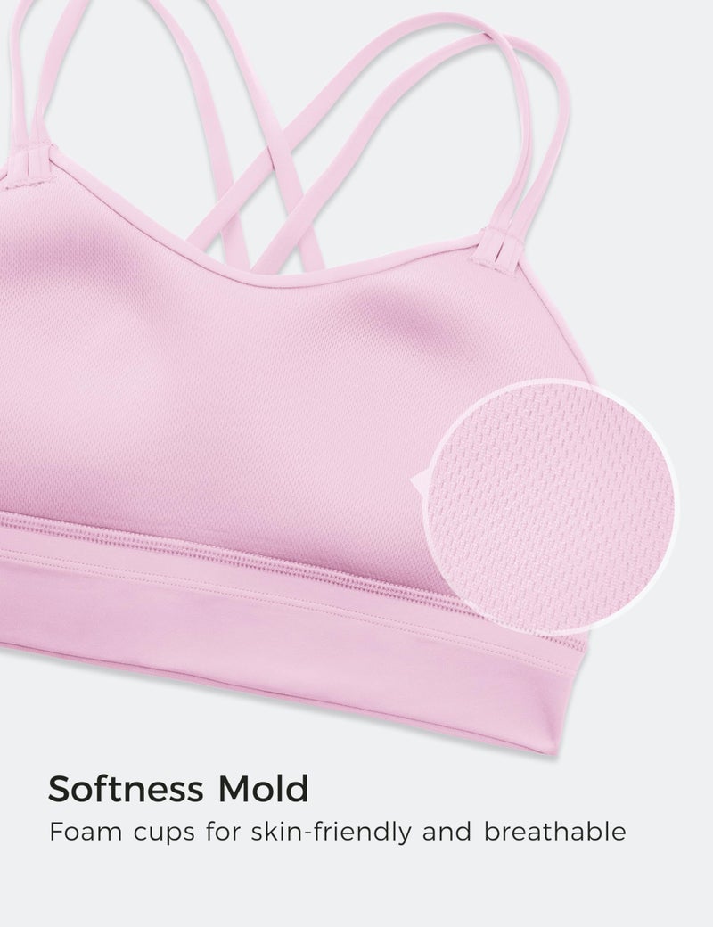 Butterluxe Light Support Wire-Free Sports Bra with Criss-Cross Back and Full Coverage - Image 3