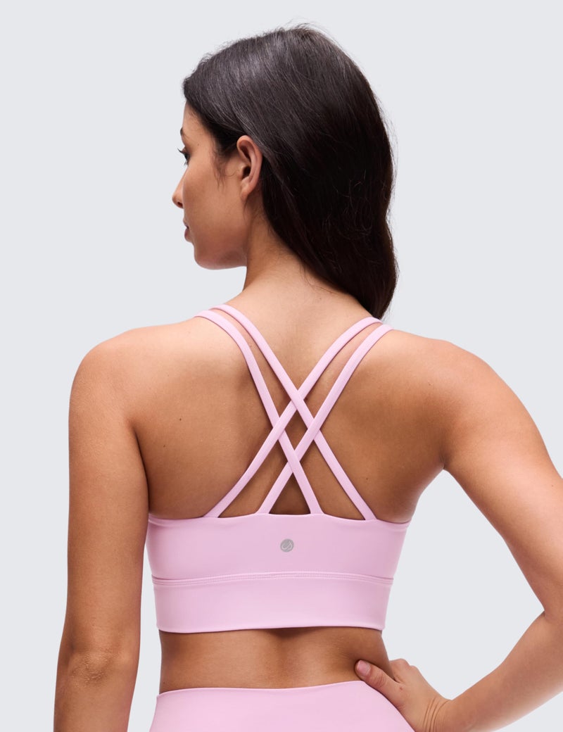 Butterluxe Light Support Wire-Free Sports Bra with Criss-Cross Back and Full Coverage - Image 2