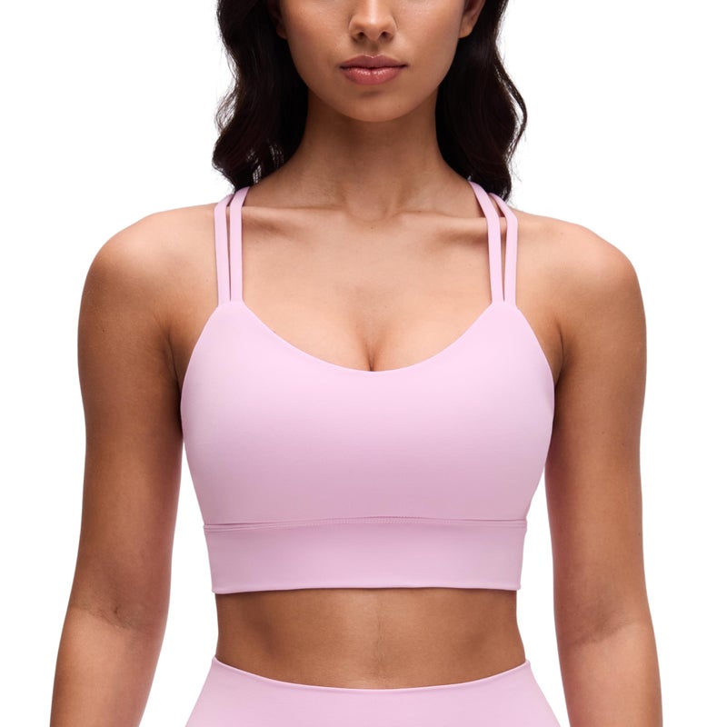 Butterluxe Light Support Wire-Free Sports Bra with Criss-Cross Back and Full Coverage - Image 1