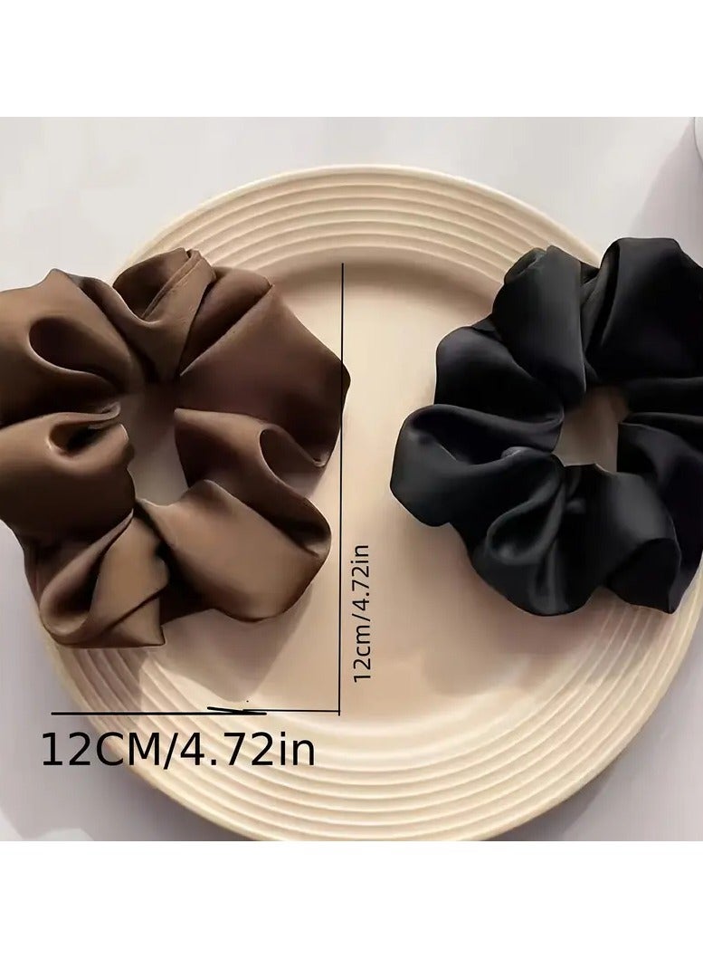 Ucanbe 3pcs Satin Hair Scrunchies Simple Style Hair Ties Soft Hair Rope For Sleep Ponytail Holders Hair Accessories For Women Female - Image 3