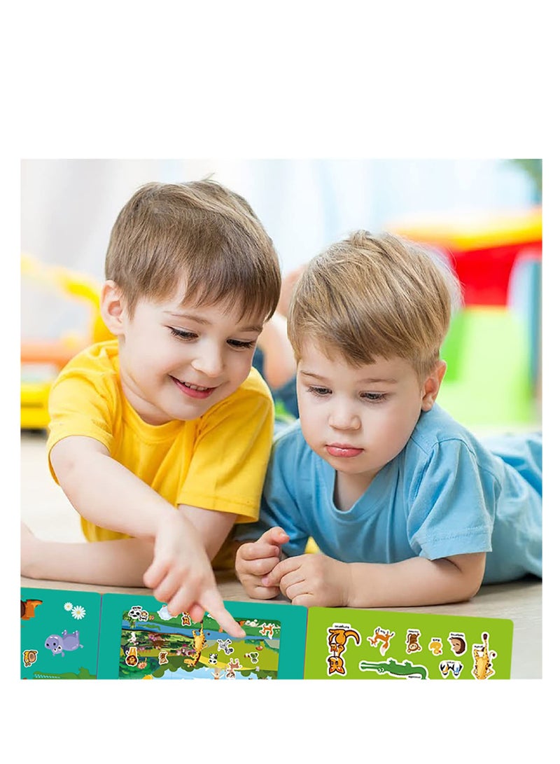 Sticker Books, 6Pcs Learning Stickers Activity Books, Toys for 1-5 Year Old Girls Boys, Learning Toys, with Dinosaur/Vehicles/Animal/Space/Oecean Animal/My Body, Gifts for Toddler Birthday - Image 5