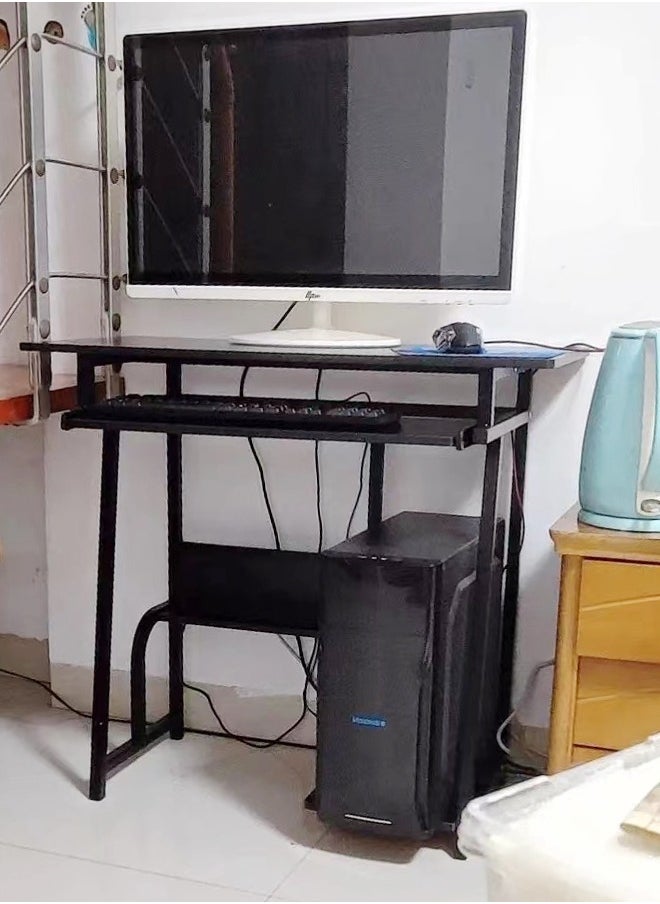 fashionhome - Multifunction Study And Computer Desk Computer Table Working Laptop Desk Multiple Storage Shelves Bookshelf for Home Office Furniture 80x40x71 cm - Image 1