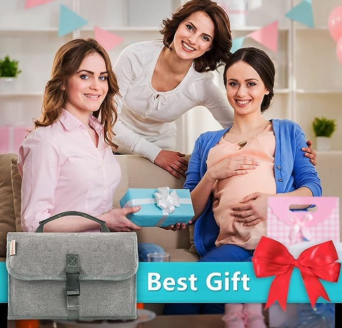 Olpad Portable Diaper Changing Pad, Baby Changing Mat with Head Cushion, Waterproof Diaper Changer Station Detachable Baby Travel Changing Pad (Pack of2) - Image 3