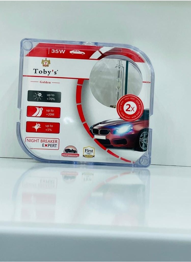Toby's - Toby's D2S 6000K Xenon HID Replacement Bulb Diamond White Metal Stents Base 12V Car Headlight Lamps Head Lights 35W - Image 1