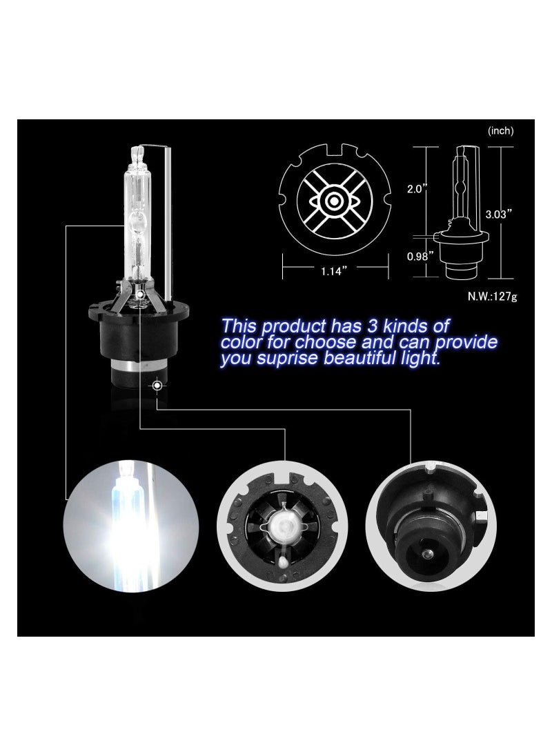 Toby's - Toby's D2S 6000K Xenon HID Replacement Bulb Diamond White Metal Stents Base 12V Car Headlight Lamps Head Lights 35W - Image 1